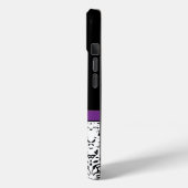 Glitzy Monogram Trendy Rhinestone Damask Case-Mate iPhone Case (Achterkant / Links)