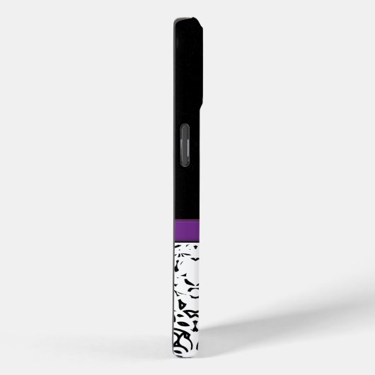 Glitzy Monogram Trendy Rhinestone Damask Case-Mate iPhone Case (Achterkant / Rechts)