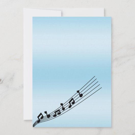 Glitzy Music Note & Microfoon Karaoke Verjaardag I Kaart (Achterkant)