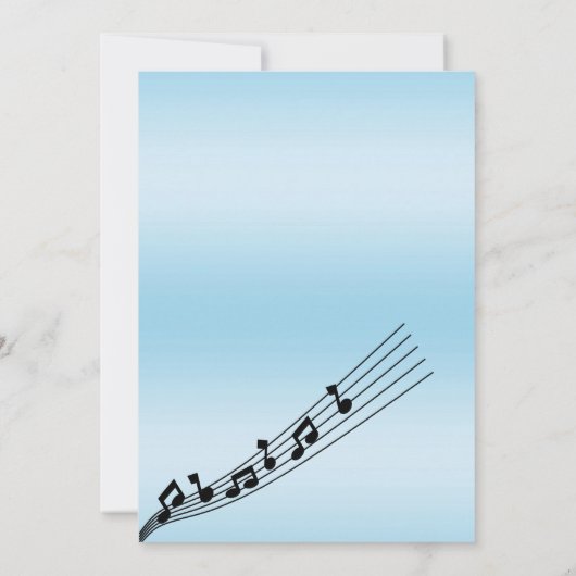 Glitzy Music Note & Microfoon Karaoke Verjaardag I Kaart (Achterkant)