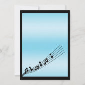 Glitzy Music Note & Microfoon Karaoke Verjaardag I Kaart (Achterkant)