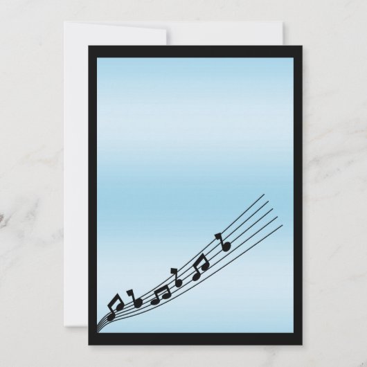 Glitzy Music Note & Microfoon Karaoke Verjaardag I Kaart (Achterkant)