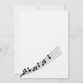 Glitzy Music Note & Microfoon Karaoke Verjaardag Kaart (Achterkant)