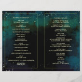 Glitzy Mystic Forest Indie Wedding BiFold Programs (Achterkant)