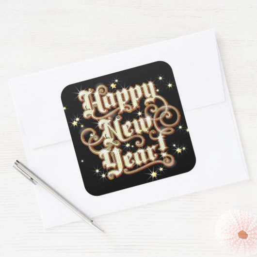 Glitzy New Year Sticker (Envelop)
