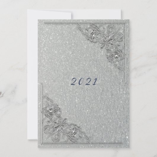 Glitzy New Years Eve Kaart (Achterkant)