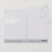 Glitzy Paardebloem Chalkboard Bruiloft Save the Da Briefkaart (Achterkant)