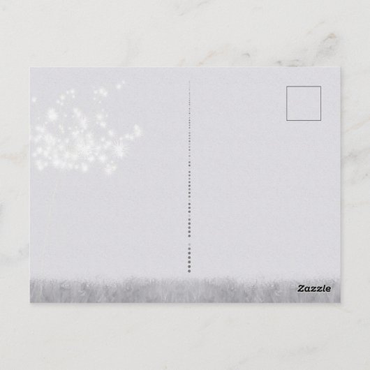 Glitzy Paardebloem Chalkboard Bruiloft Save the Da Briefkaart (Achterkant)