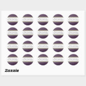 Glitzy Paars Metallic Personalized Seal Ronde Sticker (Vel)