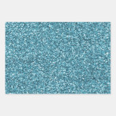 Glitzy Paarse Aqua Gold Sparkle Eenhoorn Inpakpapier Vel (Voorkant 2)