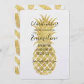 Glitzy Pineappels Birthday Kaart (Voorkant / Achterkant)