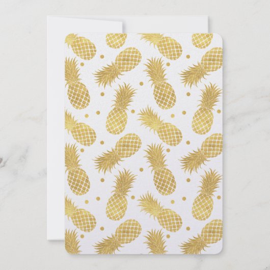 Glitzy Pineappels Birthday Kaart (Achterkant)