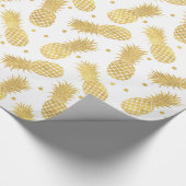 Glitzy Pineappels Cadeaupapier (Hoek)