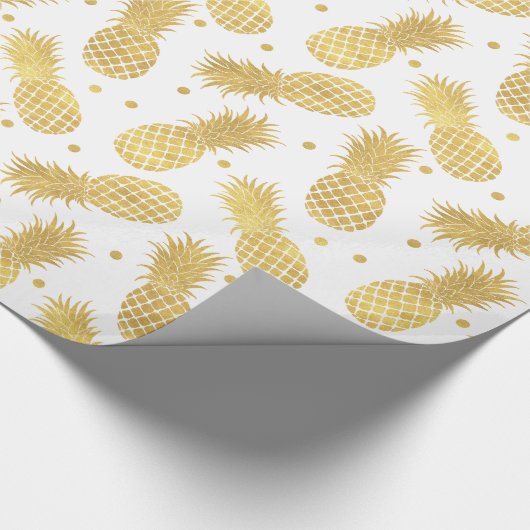 Glitzy Pineappels Cadeaupapier (Hoek)