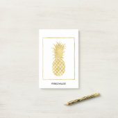 Glitzy Pineappels Post-it® Notes (Op bureau)