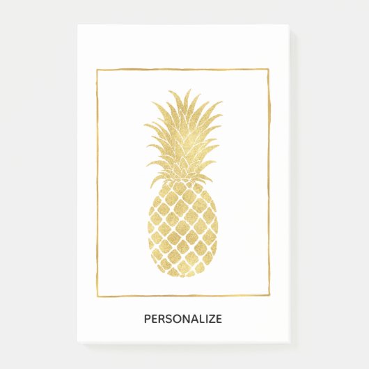 Glitzy Pineappels Post-it® Notes (Voorkant)