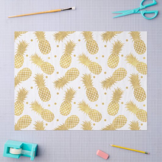 Glitzy Pineappels Tissuepapier (Craft)