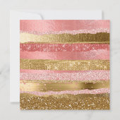 Glitzy Pink and Gold Sweet 16 Birthday Uitnodiging (Achterkant)