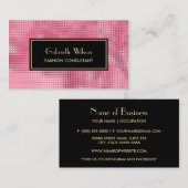 Glitzy Pink FAUX Sequin Patroon Mode Consultant Visitekaartje (Voorkant / Achterkant)