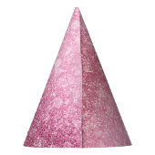 Glitzy Pink Glam Sparkle Verjaardag Feesthoedjes (Achterkant)