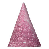 Glitzy Pink Glam Sparkle Verjaardag Feesthoedjes (Rechts)