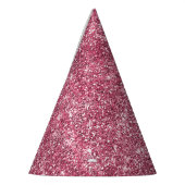 Glitzy Pink Glam Sparkle Verjaardag Feesthoedjes (Links)