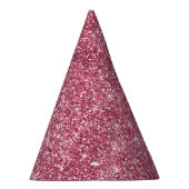 Glitzy Pink Glam Sparkle Verjaardag Feesthoedjes (Rechts)