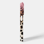 Glitzy Pink Glitter Gouden Wimpers Luipaard Case-Mate iPhone Case (Achterkant / Rechts)