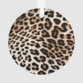 Glitzy Pink Glitter Gouden Wimpers Luipaard Ornament (achterkant)