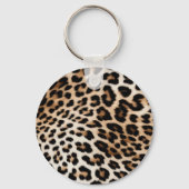 Glitzy Pink Glitter Gouden Wimpers Luipaard Sleutelhanger (Achterkant)