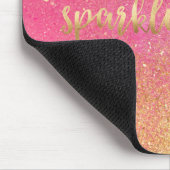 Glitzy Pink Gold Sparkle and Shine Muismat (Hoek)