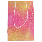 Glitzy Pink Gold Sparkle en Shine Medium Cadeauzakje (Voorkant)