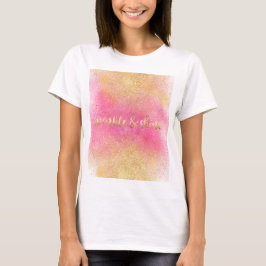 Glitzy Pink Gold Sparkle en Shine T-shirt