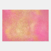 Glitzy Pink Gold Sparkle Shine Inpakpapier Vel (Voorkant)