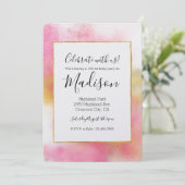 Glitzy Pink Gold White Sparkle en Shine Verjaardag Kaart (Staand voorkant)