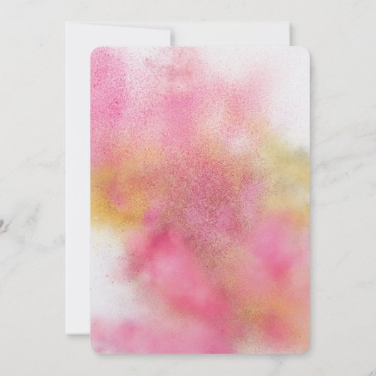 Glitzy Pink Gold White Sparkle en Shine Verjaardag Kaart (Achterkant)