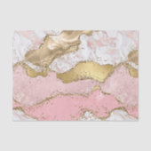 Glitzy Pink White Marble Gold Glitter Birthday Tissuepapier (Voorkant)