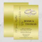 Glitzy Posh 50e Golden Wedding Jubileum Kaart (Voorkant / Achterkant)