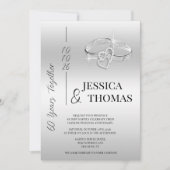Glitzy Posh 60e Diamond Wedding Jubileum Kaart (Voorkant)