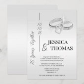 Glitzy Posh 70e Platinum Wedding Jubileum Kaart (Voorkant / Achterkant)