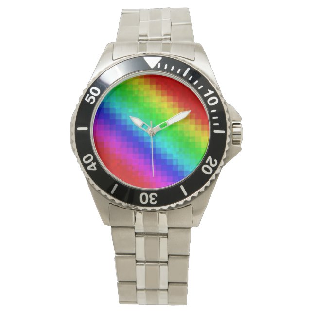 Glitzy Rainbow Dazzler Horloge (Voorkant)