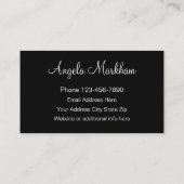 Glitzy Realtor Damask Patroon Visitekaartje (Achterkant)