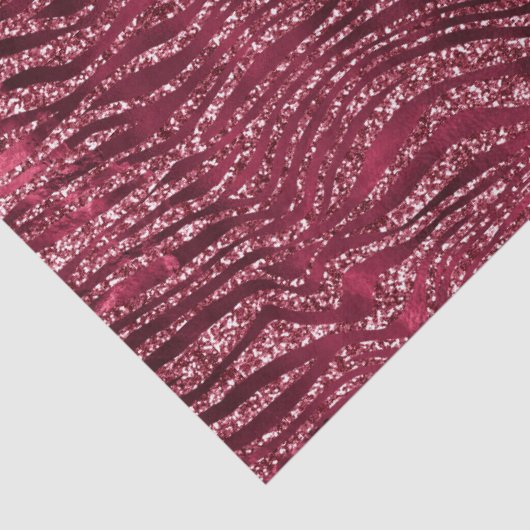 Glitzy Red Glitter Animal Print Tissuepapier (Detail)