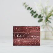 Glitzy Red Glitter | Crimson Guest Accommodations Informatiekaartje (Staand voorkant)
