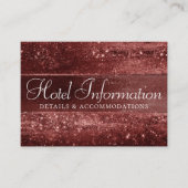 Glitzy Red Glitter | Crimson Guest Accommodations Informatiekaartje (Voorkant)