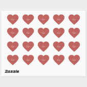 Glitzy Red Glitter Love Hart Sticker (Vel)