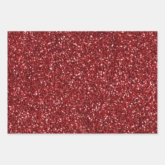 Glitzy Red Ombre Marble Inpakpapier Vel (Voorkant 2)