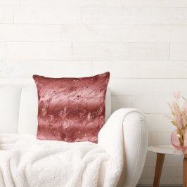 Glitzy Red Ombre Marble Kussen