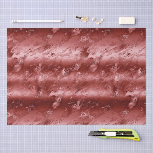 Glitzy Red Ombre Marble Tissuepapier (Craft)