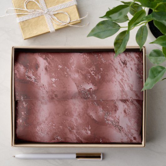 Glitzy Red Ombre Marble Tissuepapier (Geschenk)